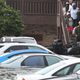 People are led down a staircase to a rescue boat after the flooding of Hurricane Harvey inundated their apartment complex on August 30, 2017 in Port Arthur, Texas. Image via Getty.